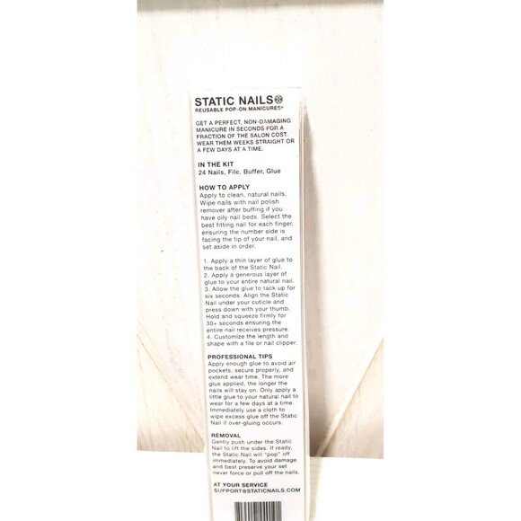 Static Nails THORNS AND ROSES Round Pop On Manicure 24pc Set 12 Sizes - Picture 4 of 4